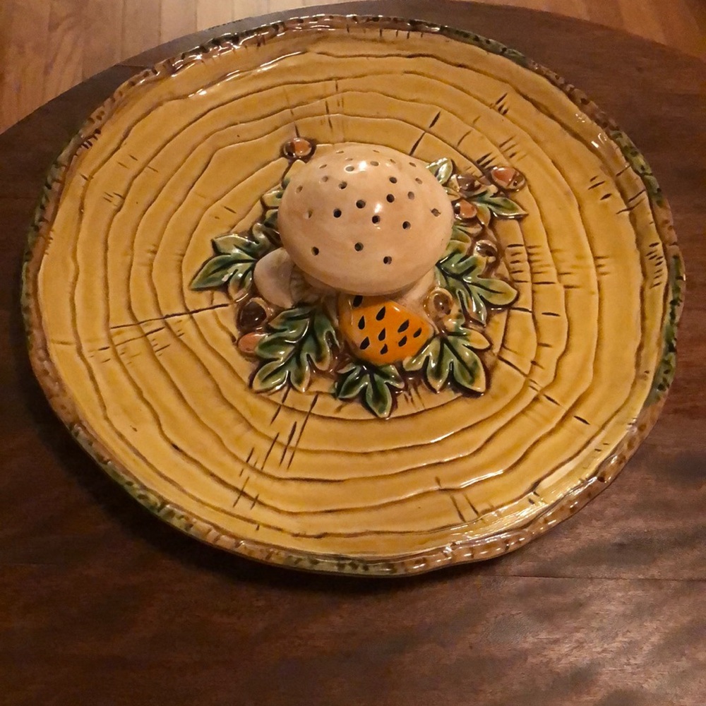 Lefton Vintage Mushroom serving Tray